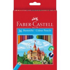 Олівці кольорові Faber-Castell Замок і лицарі 36 кольорів картонна коробка 5516