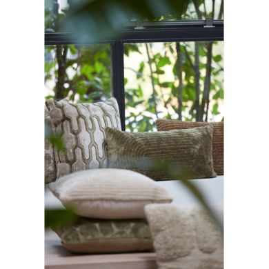 Подушка 45x45 см JEMBANA пісочна+оливково-зелена Light&Living 6857669