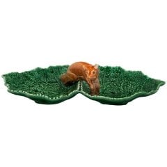Двойное блюдо с лисицей Leaves, Bordallo Pinheiro 37 см 65015870