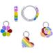 Сережки с подвесами UMa&Umi Сердце цветное 10х8х7 819572101608