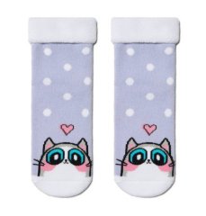 Махровые носки SOF-TIKI с отворотом бледно-фиолетовые