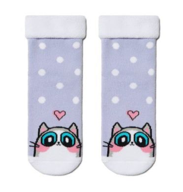 Махрові шкарпетки SOF-TIKI з відворотом блідо-фіолетові
