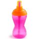 Чашка-непроливайка Munchkin Flip Straw Mighty Grip 296 мл розовая 40523.02, Розовый