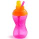 Чашка-непроливайка Munchkin Flip Straw Mighty Grip 296 мл розовая 40523.02, Розовый
