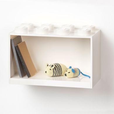 Декоративна полка для зберігання книг Х8- біла Lego 41151735