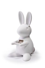 Диспенсер Qualy для скотча настільний Bunny 16,8 см, пластик, білий QL10114-WH