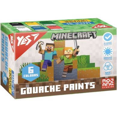 Краски гуашевые Yes Minecraft 6 цв. 20 мл