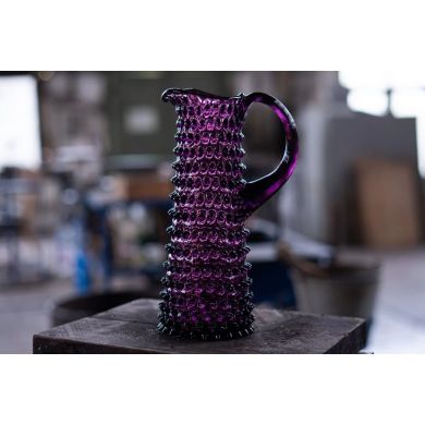 Графін для напоїв 1000 мл високий Hobnail, Violet KLIMCHI 16185/1000-25/27