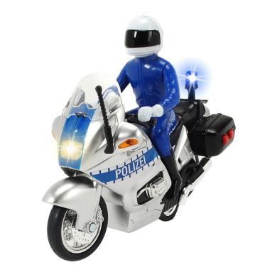 Іграшковий мотоцикл Dickie toys Поліцейський патруль із фігуркою та ефектами 15 см 3712004