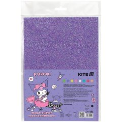 Картон цветной с волшебным глиттером (8 листов/8 цв), А4 Hello Kitty Kite HK24-423