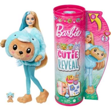 Кукла Barbie Cutie Reveal серии Великолепное комбо медвежонок в костюме дельфина HRK25