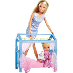 Кукольный набор Штеффи «Сладкие сны» с девочкой и кроваткой, светящийся в темноте Steffi & Evi Love 5733521