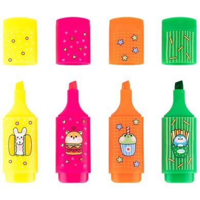 Маркер Highlighter, Kite, набор 4-х, неон Kite K26-445-1