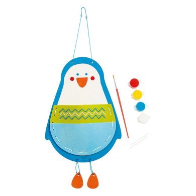 Набор для вышивки и раскрашивания Hape Пингвин E5132, Разноцветный