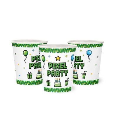 Набор стаканов бумажных Pixel Party 250 мл 7036-0095
