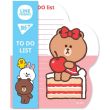 Папір для нотаток To Do Line Friends girl планшет з магнітом, блок 52 аркуша YES 170326