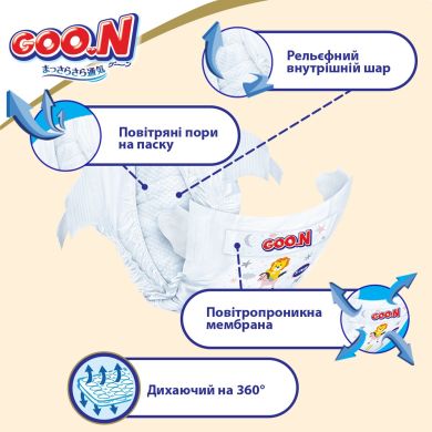 Подгузники японские Goo.N Premium Soft для детей 4-8 кг (Размер 2(S) на липучках унисекс 70 Шт) 863223 4902011862232