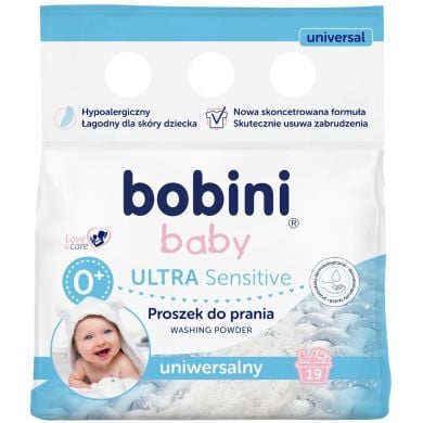 Стиральный порошок универсальный для дет. вещь. гипоаллергенный, 1,425 кг 19 стирок - 0+ Bobini 5900931048476