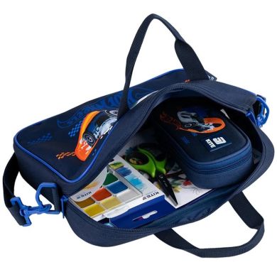Шкільна текстильна сумка Kite A4, 1 відділення, 589 Hot Wheels HW25-589