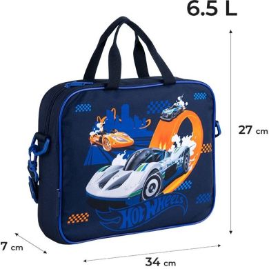 Шкільна текстильна сумка Kite A4, 1 відділення, 589 Hot Wheels HW25-589
