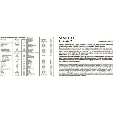Сухая молочная смесь Similac Classic 2600 г от 6 до 12 месяцев 58889 5391523058889
