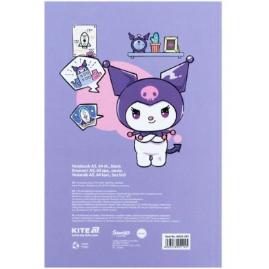 Блокнот, термобіндер А5, 64 аркуші Kuromi HK25-193