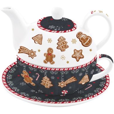 Чайник 350мл из фарфора в коробке GINGERBREAD POZZI MILANO 0104GING