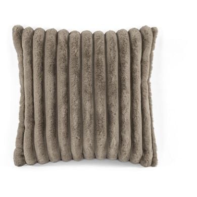 Декоративна подушка із хутра кролика, 45x45 см, сірокоричн, Tiseco 3523TAUPE