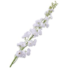 Дельфиниум, стебель, белый, 127 см. Silk-ka 160164