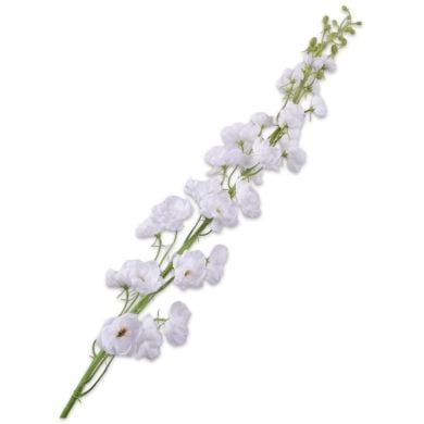 Дельфиниум, стебель, белый, 127 см. Silk-ka 160164