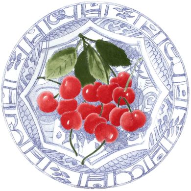 Десертная Тарелка OISEAU BLEU FRUITS &Oslash; 22 см GIEN 1292B4AD50, 22