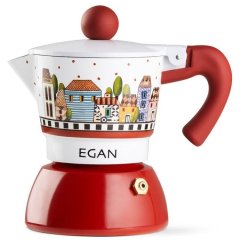 Гейзерная кофеварка Paese Mio Red Moka на 4 чашки Egan 8055267587216