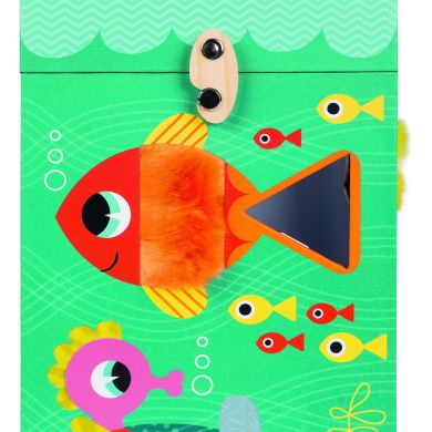 Развивающая игрушка Janod Океан сортер и кубики J02785, Бирюзовый