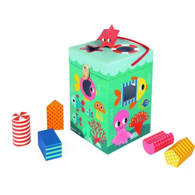 Розвивальна іграшка Janod Океан сортер і кубики J02785, Бірюзовий