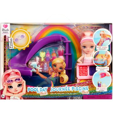 Игровой набор с куклой RAINBOW HIGH серии Littles РАДУЖНЫЙ ПРАЗДНИК В БАССЕЙНЕ (с аксес.) 522249