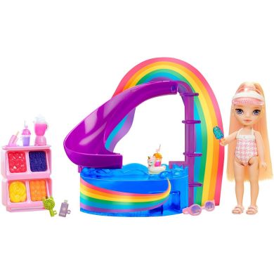 Игровой набор с куклой RAINBOW HIGH серии Littles РАДУЖНЫЙ ПРАЗДНИК В БАССЕЙНЕ (с аксес.) 522249