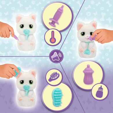 Интерактивный игровой набор BABY PAWS серии Just Born КОТЕНКА (с аксес.) 923485IM
