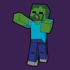 Картина по номерам SANTI Майнкрафт. Зомби, 25*25см, холст цветной 955026