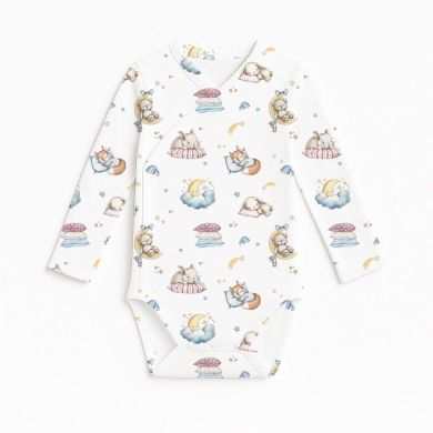 Кімоно-боді з довгими рукавами та принтом для немовлят My Little Pie 3/6 місяців (62-68) Moonlight BLS004