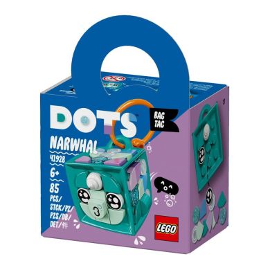 Конструктор LEGO Dots Брелок для сумочки Нарвал 85 деталей 41928