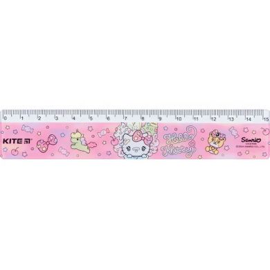 Лінійка пластикова, 15 см Hello Kitty HK24-090-2