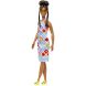Кукла Barbie Барби Модница в платье с узором в ромб HJT07