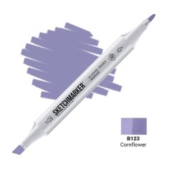 Маркер Sketchmarker, колір Волошка Cornflower 2 пера: тонке і долото SM-B123
