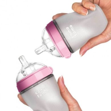 Набор антиколиковых бутылочек для кормления Comotomo Розовый 250TP-EN, Розовый