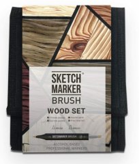 Набір маркерів SketchMarker Brush Дерево 12 шт SMB-12WOOD
