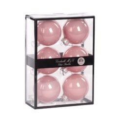 Набор розовых шариков 6шт, стекло, 7см Goodwill UG 60501