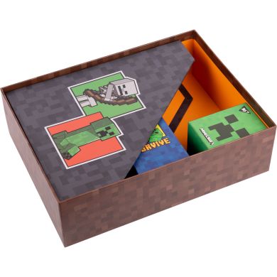 Настольный органайзер в наборе Minecraft картонный, 4 предмета YES 450108