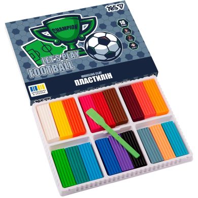 Пластилин Yes, 18 цв., 360г Football 540715