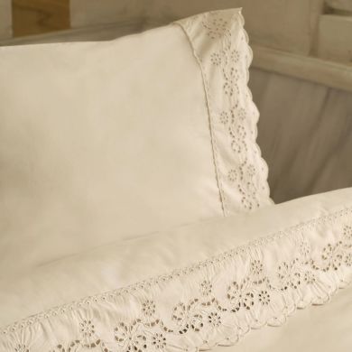 Постільна білизна Karaca Home Carmello, білий (простирадло 240x260, підковдра 200x220, 2 наволочки 50x70) 1000239908002