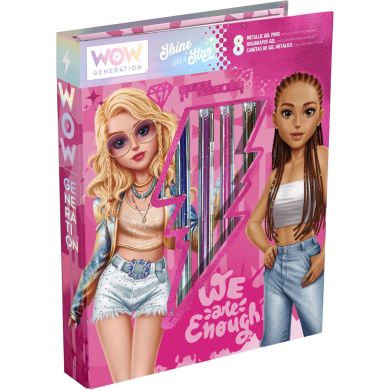 Раскраска блокнот с 8 гелевыми ручками Wow Generation WOW00143